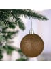 relaxdays 100-tlg. Weihnachtskugeln Set in Braun