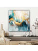 MuchoWow Leinwand bilder Abstrakte Kunst gold blau (BxH)