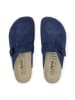 Veloursleder Clogs in royalblau