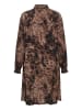KAFFE curve Kleid KCjamia A-shape in Brown Graphic Print