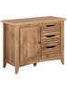 Beliani Sideboard AGORA in Braun - (W) 99 x (H) 80 x (L) 43 cm
