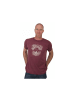 Life-Tree Rundhals T-Shirt für Herren in rot in rot