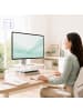 relaxdays Monitorständer in Transparent - (B)35 x (H)10 x (T)20 cm