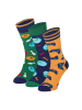 Yuhu Herren Socken Gaming Design 3er Pack Motivsocken Einheitsgröße in Gelb