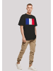 F4NT4STIC T-Shirt France Frankreich Flagge distressed in schwarz