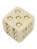 Mauro Ferretti Beige und goldfarbene Harzwürfel, 12 x 12 x 12 cm