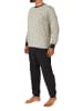 NORMANN Langarm Schlafanzug Pyjama Bündchen - 84099 in dunkelgrau