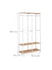 relaxdays Garderobe in Weiß/ Natur - (B)94,5 x (H)180 x (T)40 cm