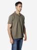 KOROSHI Normal polo fancy basic Ã¼bergrÃ¶sse in khaki