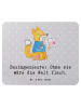 Mr. & Mrs. Panda Mauspad Bauingenieur Held mit Spruch in Grau Pastell