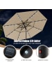COSTWAY 300 cm Sonnenschirm mit LED in Beige