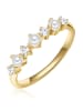 Glanzstücke München Ring aus Sterling Silber mit Zirkonia und Süßwasser-Zuchtperle in gelbgold