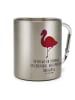 Mr. & Mrs. Panda Kaffeetasse Flamingo Classic mit Spruch in Silber