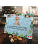 Mr. & Mrs. Panda Hunde Weihnachtskalender Hund Dame mit Spruch in Eisblau