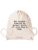Mr. & Mrs. Panda gym tasche Mit meinem Einhorn an... mit Spruch in Creme