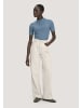 Hessnatur Hessnatur Mock-Neck Shirt Slim aus Bio-Baumwolle in kristallblau