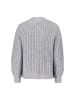 Zero  Grobstrickjacke offener Style in Grey Melange