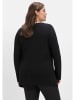 sheego Langarmshirt in schwarz