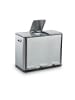 relaxdays Mülleimer in Silber - 3x 15 Liter