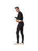 tectake Einfarbige Leggings für Männer, schwarz