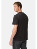 Camel Active T-Shirt aus reiner Baumwolle mit Rundhalsausschnitt in Schwarz