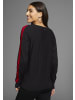 Laura Scott Strickpullover in schwarz-dunkelrot