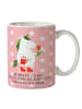 Mr. & Mrs. Panda Kaffeetasse Einhorn Gärtner mit Spruch in Rot Pastell