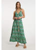 IZIA Damen Maxikleid Mit Allover-Print in Grün Mehrfarbig