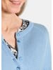 GOLDNER Strickjacke Cardigan aus Baumwolle, Rundhals in hellblau