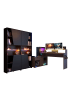 58 aufm Kessel GAMING Schreibtisch Parisot Work 3-tlg. Holznachbildung Grau/Schwarz