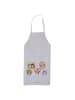 Mr. & Mrs. Panda Kochschürze Igel Familie ohne Spruch in Grau Pastell
