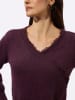 creation L Lyocell-Mix-Pullover in burgund