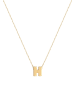 Elli Halskette 925 Sterling Silber Buchstabe, Buchstabe - H in Gold