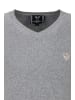 19V69 Italia by Versace V-Ausschnitt-Pullover Gino in grau