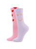 ewers 2er-Set Socken Herzen/Smile in flieder pink