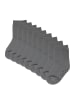 Yalion 9er Pack Antirutschsocken Halbplüsch in Grau