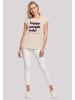 F4NT4STIC T-Shirt Happy people only New York in Whitesand