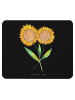 Mr. & Mrs. Panda Mauspad Blume Sonnenblume ohne Spruch in Schwarz