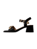Emilie Karston Keith-Ledersandalen mit Absatz Schwarz