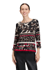 Betty Barclay Casual-Shirt mit Tunnelzug in Schwarz/Rot