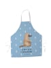 Mr. & Mrs. Panda Schürze Schnabeltier Mut mit Spruch in Blau Pastell