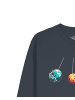 wat? Apparel Sweatshirt Weltraumforscher in India Ink Grey