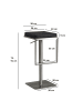 FineBuy Barstuhl "FB101974" in Schwarz /