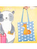 Mr. & Mrs. Panda Shopping Tasche Einhorn Fuchs mit Spruch in Sky Blue