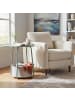 relaxdays Beistelltisch in Mint/ Grau  - (H)50 x Ø40 cm
