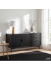 home24 Sideboard KNIVS 2 Türen in Eiche Schwarz