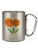 Mr. & Mrs. Panda Edelstahltasse Blume Sonnenblume ohne Spruch in Silber