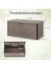 COSTWAY Gartenbox 378L HDPE in Braun