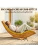 Outsunny Holzliege in Naturholz 156L x 60B x 77H cm