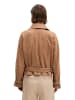 Marc O'Polo Leder-Trenchjacke relaxed in Sandpaper